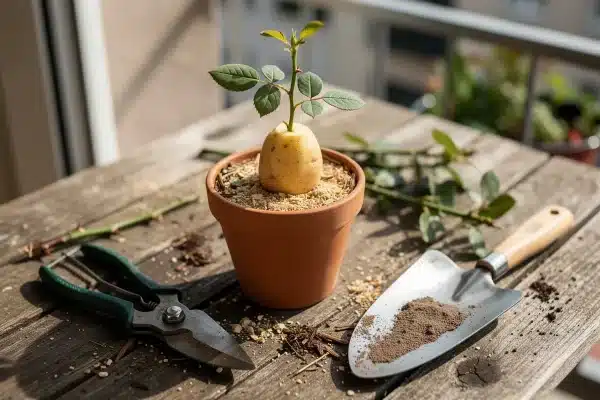 Jak z jedné růže udělat deset: geniální trik s řízkem do brambory