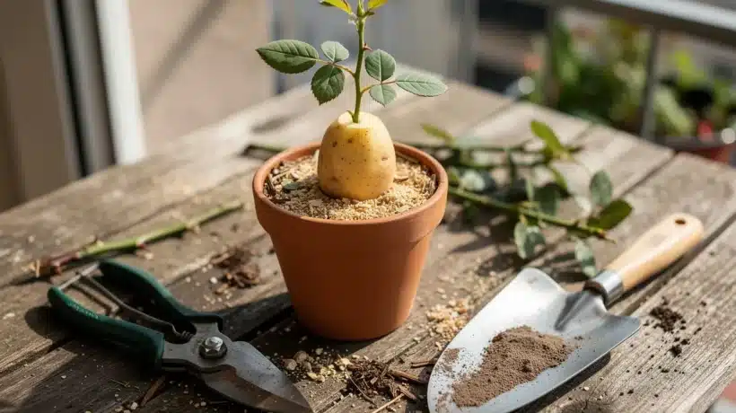 Jak z jedné růže udělat deset: geniální trik s řízkem do brambory
