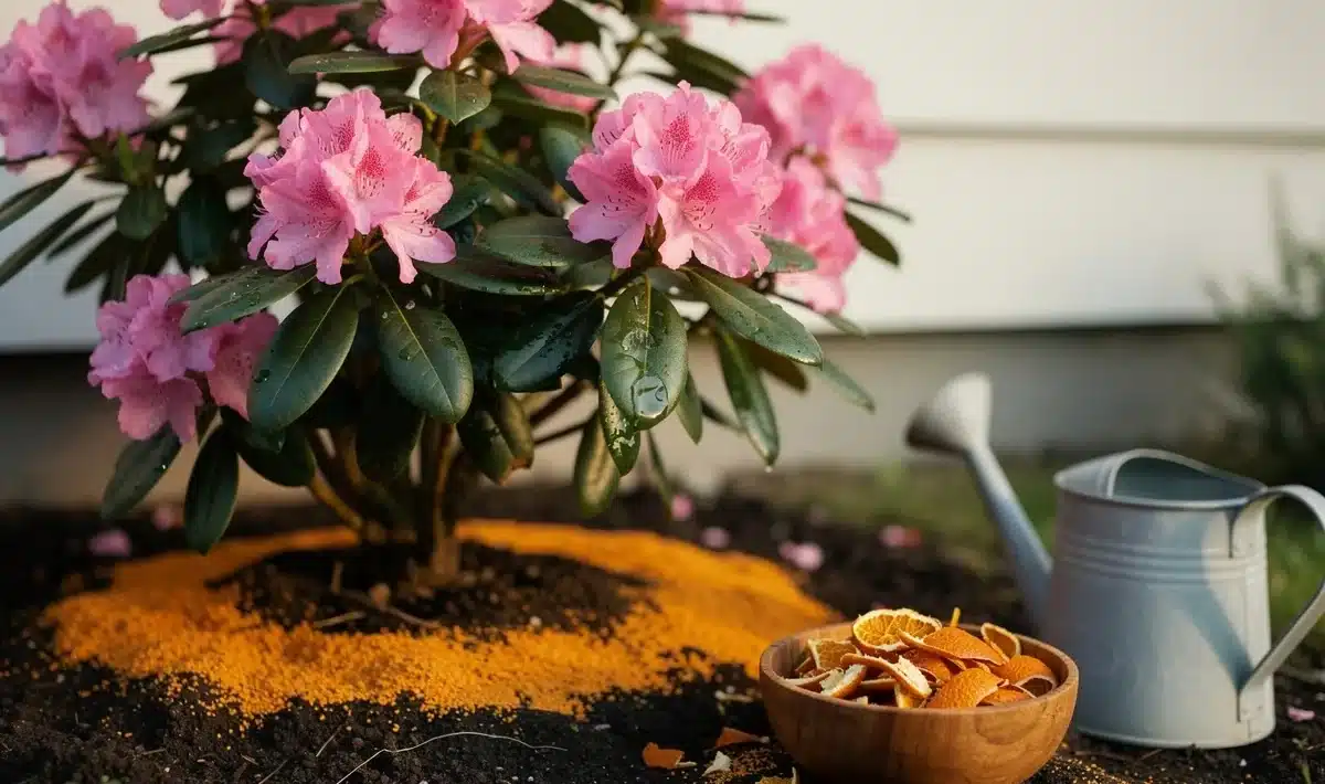 Zalévaj rododendrony pomerančem: levný trik, po kterém se budou ohýbat pod květy